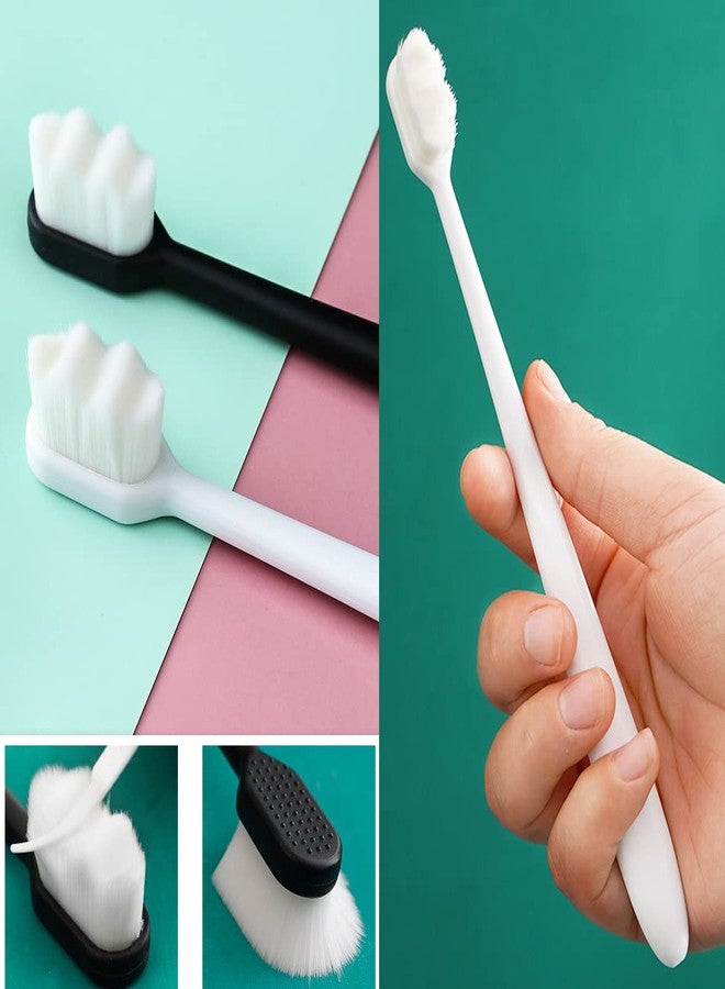 HUNCHA Extra Soft Toothbrush For Adults, Micro Nano Toothbrushes 20,000 Bristles for Sensitive Gums Fragile Teeth Oral Gum Recession, Pregnant Women, Kids & Elders, Multicolour, Pack of 6 - Image 5